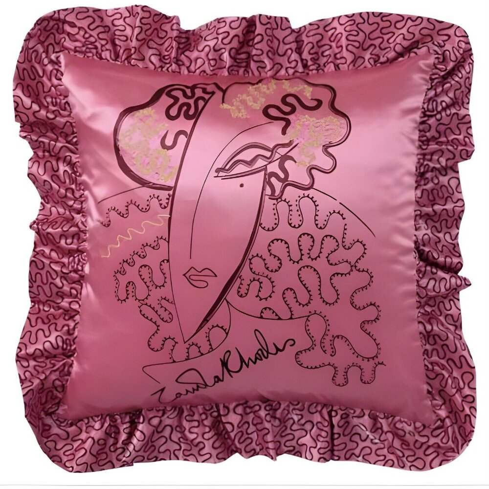 NWOT! Zandra Rhodes x Ikea Pink Ruffle Pillow Sham 20x20"